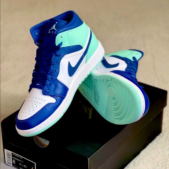 Air Jordan 1 Mid “Blue/Mint” - Picture 1 of 9